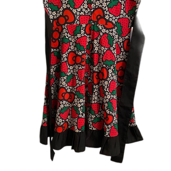 Hello Kitty S Sanrio Strawberry Dress Kawaii Fruit Coquette Colorful Red Black - Picture 8 of 11